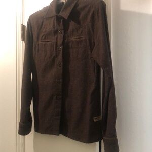 Dark Brown Button-Up Shirt